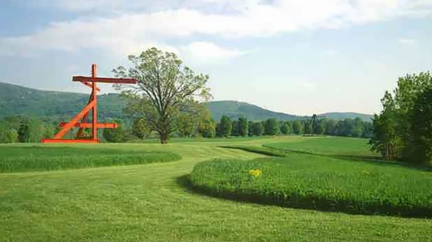 Red sculpture at the Storm King Art Center