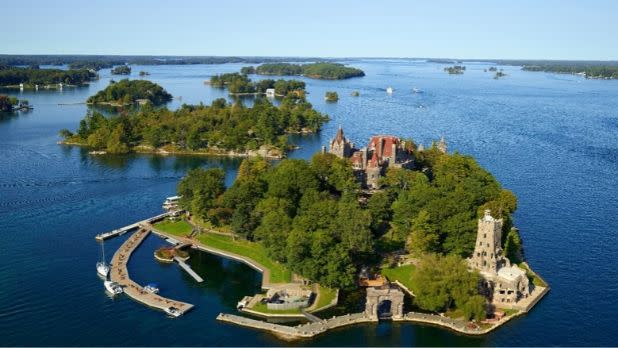 Boldt Castle aerial view