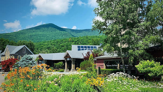 Emerson Resort buildings surrounded by Catskills greenery