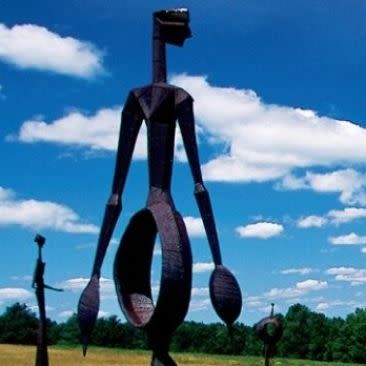 A sculpture at Griffis Sculpture Park