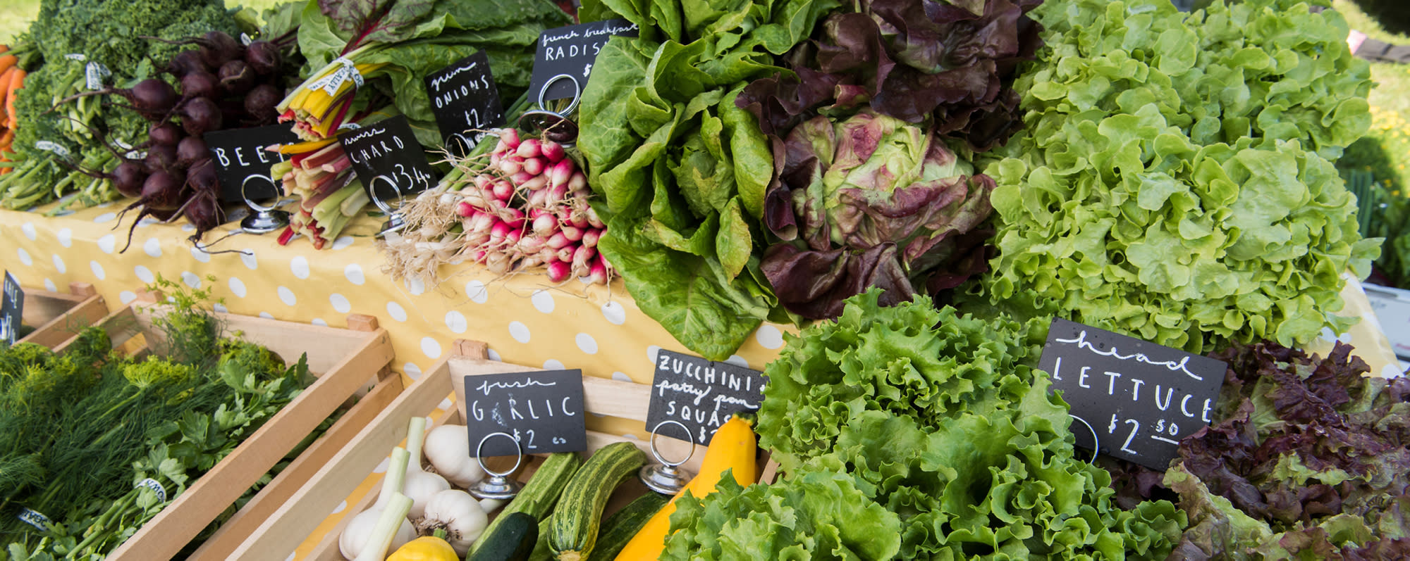 A picture of produce at the Ithaca Farmers Market