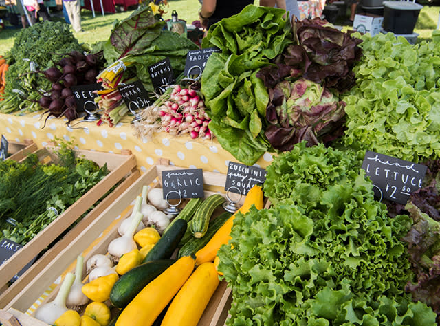 A picture of produce at the Ithaca Farmers Market