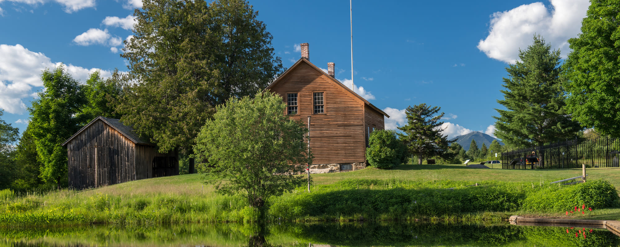 A picture of the exterior of the John Brown Farm State Historic Site