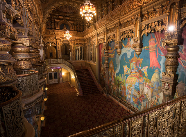 A photo of the inside architecture of the Landmark Theatre in Syracuse