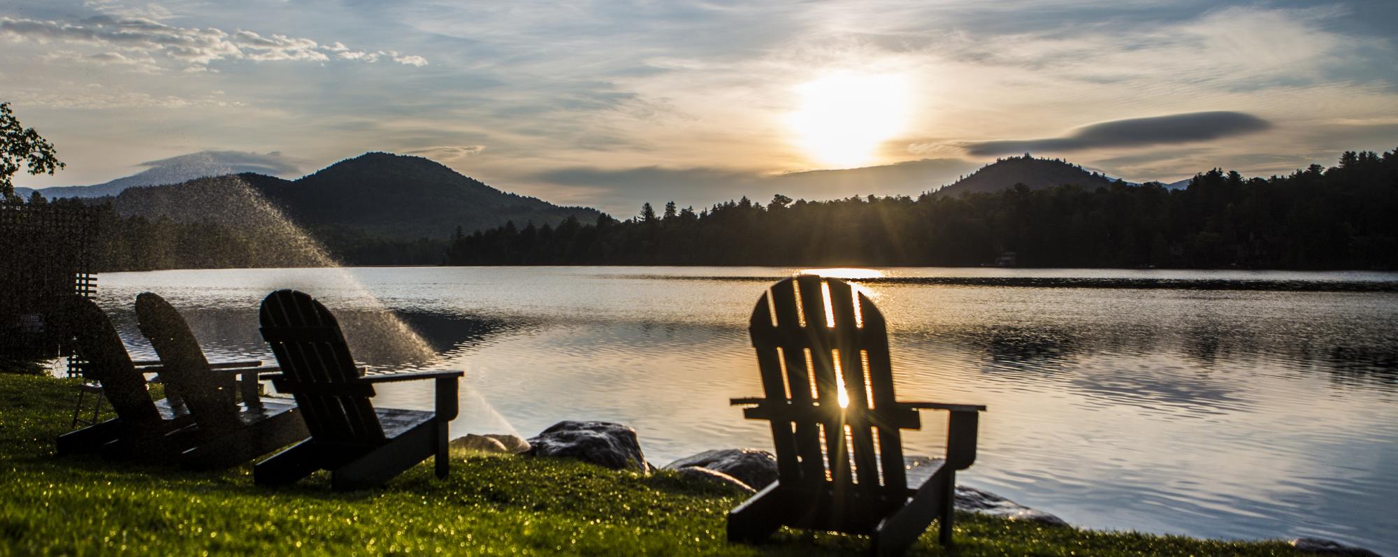 Lake Placid - Mirror Lake Chairs, Sunrise