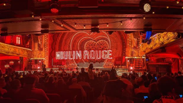 The set for Moulin Rouge on Broadway in New York City.