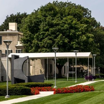 Exterior of the Hyde Collection Art Museum in Glens Falls, NY