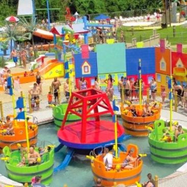 SplashDown Beach Water Park bucket ride for kids