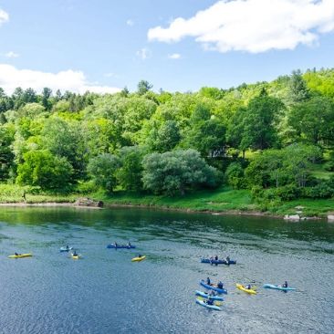 Kayaks on Upper Delaware River with Lander's River Trips, Narrowsburg