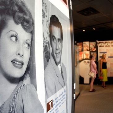 Display case at Lucy Desi Museum & Center for Comedy