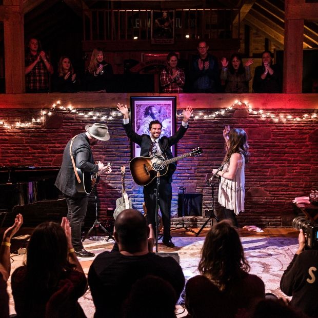 Performers on stage at Levon Helm Studio