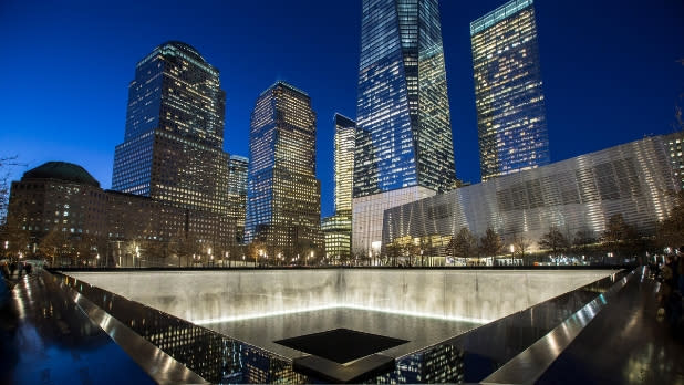 9/11 Memorial & Museum at night